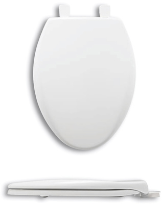 Bemis Affinity Elongated Closed Front With Cover Slow Close Toilet Seat White