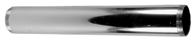 Tubular Threaded Tailpiece 1-1/4" X 8" TBE, Chrome, 17 Gauge