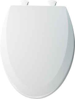 Bemis Molded Wood Closed Front Toilet Seat with Plastic Hinges (Elongated Bowl)