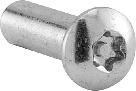 Chrome Barrel Nut 10-24 x 1/2" T-27 Pin / 6 Lobe
