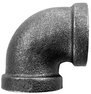 1/2" Black Malleable 90° Elbow