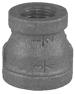 3/4" x 1/2" Black Bell Reducer, FPT x FPT