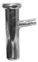 Captured Chrome Plated Brass Nut Style 1/2" Copper Or Clamp 1-1/2" X 6", 22 Gauge, Satin