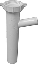 White PVC Hiway Branch Tailpiece, 1-1/2"