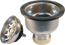 Jomar Complete Stainless Steel Strainer Assembly With Zamac Lock Nut And Zamac Slip Joint Nut