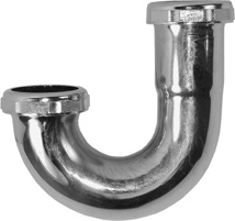 Tubular “J” Bend 1-1/2" Chrome, 17 Gauge With Brass Nuts