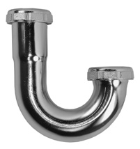 Tubular “J” Bend 1-1/4" Chrome, 20 Gauge With Zamac Nuts