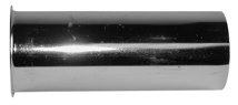 Tubular Flanged Tailpiece 1-1/2" X 4", Satin, 22 Gauge