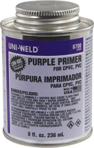 PVC and CPVC Purple Primer Cleaner 1/2 Pint
