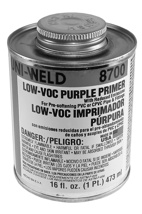 PVC and CPVC Purple Primer Cleaner 1 Pint