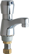 Chicago MVP Single Hole Push Button Metering Faucet, 2.2 GPM