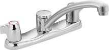 Moen Chateau® Two-Handle Kitchen Faucet less Spray, 1.5 GPM