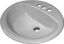 Sloan Standard Drop-In Sink 20" X 16-3/4, 4" Centerset