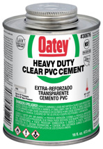 Oatey PVC Heavy Duty Clear Cement 1 Pint