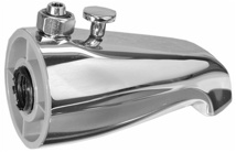 Diverter Spout With Top Nut, Chrome Plated