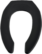 Bemis Heavy Duty Black Elongated Solid Plastic Toilet Seat