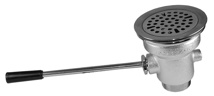 Rotary Waste With Lever Handle 3" Opening & 1-1/2" FPT X 2" MPT Outlet With 1-1/2" MPT X 2" FPT Adapter