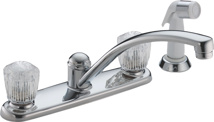 Delta 8" Deck Mount Faucet With Spray 1.8 GPM