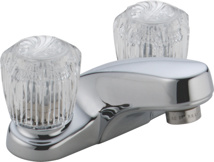 Delta 4" Center Lavatory Faucet With Acrylic Handles less Drain 1.2 GPM