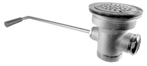 Rotary Waste With Twist Handle & Overflow Vent Hole 3-1/2" Opening & 1-1/2" FPT X 2" MPT Outlet With Vent 