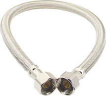 Stainless Steel Braided Supply, 1/2" FPT X 1/2" FPT X 20"