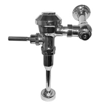 Zurn AquaFlush® Exposed Manual Diaphragm Flush Valve with 3.5 gpf, Sweat Solder Kit, and Cast Wall Flange in Chrome