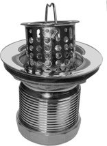 Duo Basket Strainer With Extra Deep Cup For 2 – 2-1⁄2" Sink Opening With 1-1/2" Slip Joint Nut