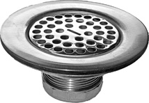 Old Style Complete Strainer Assembly With 3-1/2" X 1-1/2" Sink Strainer