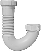 White PVC Flex “J” Bend 1-1/2"