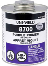PVC and CPVC Purple Primer Cleaner 1 Quart