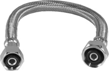 Stainless Steel Braided Supply, 1/2" Compression X 1/2" FPT X 12"