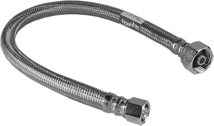 Stainless Steel Braided Supply, 3/8" Compression X 1/2" FPT X 16"