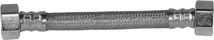 Stainless Steel Braided Supply, 1/2" FPT X 1/2" FPT X 9"