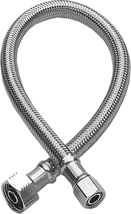 Fluidmaster Stainless Steel Braided Supply, 3/8" Compression X 1/2" FPT X 12"