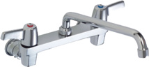 Delta Wall Mount Kitchen Faucet With Vandal Resistant Lever Handles 1.8 GPM