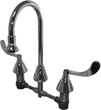 Chicago Faucet With Rose Spray, 9-3/4" Spout Height, 5-3/8" Spout Radius. 1.5 GPM