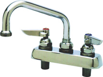 T&S Brass 4" Workboard Faucet With 6" Swing Spout