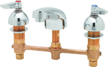 T&S Brass 8" Widespread Lavatory Faucet Less Pop-Up Drain