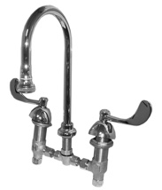 T&S Brass 8" Lavatory Faucet, 4" Wrist Blade Handles
