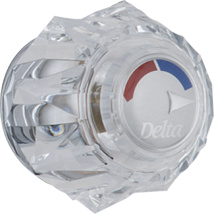 Delta Single Clear Knob Handle
