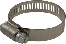 Hose Clamp With Stainless Steel Band & Cadmium Plated Screw, 1" - 2"