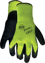 Boss High Vis Frosty Grip™, heavy coated latex palm, acrylic lining, knit wrist (X-Large)