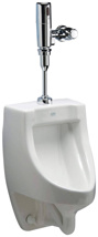 Zurn Wall-Mount Urinal w/Exposed Flushometer, 3/4" top spud