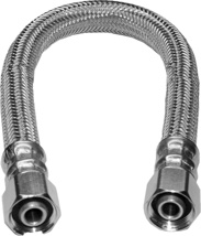 Stainless Steel Braided Supply, 3/8" Compression X 3/8" Compression X 12"