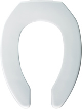 Bemis 3" Raised Elongated Plastic Toilet Seat White Never Loosens with Extra Stability less Cover