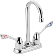 Moen M-Bition® Chrome Two-Handle Bar Faucet with 4" Wrist Blade Handles