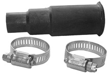 Disposal Or Dishwasher Connector Boot With Two Geared Clamps Of Stainless Steel