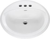 American Standard Rondalyn Countertop Lavatory Sink 15" x 12-1/8" x 5-3/4", 4" Centers 19-1/8" Diameter