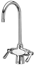 Zurn AquaSpec® Laboratory Gooseneck Faucet, Single Hole with 2 Handles - 2.2 gpm Aerator, 5-3/8” Spout, Lever Handles