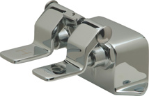 Zurn AquaSpec® Floor-Mount Double Foot-Pedal Mixing Valve, Self-Closing, Lead-Free, Polished Chrome